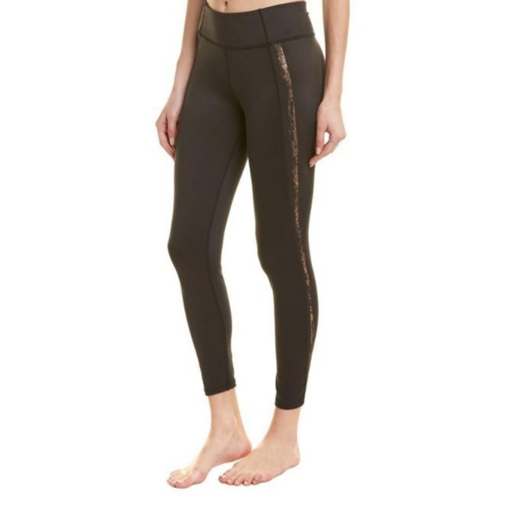 NWT Splendid Studio gold foil print leggings